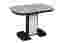 Обеденный стол Элегант, раздвижной, стекло Optivait, венге/белый-VIT-Мебель