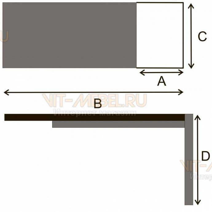 Обеденный стол Олимп, раздвижной, черный/бетон Обеденный стол Олимп, раздвижной, черный/бетон