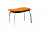 Обеденный стол Лидер, раздвижной, стекло, венге/оранжевый-VIT-Мебель