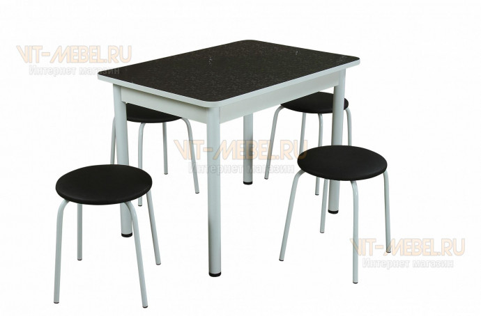 Обеденная группа Дебют, табуреты Эконом, темный Обеденная группа Дебют, табуреты Эконом, темный