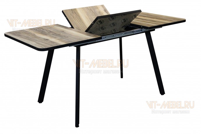 Раздвижной стол Техас (инд.дер./черн.) Раздвижной стол Техас (инд.дер./черн.)
