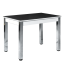Обеденный стол Буони 3, поворотно-откидной, стекло, черный/белый
