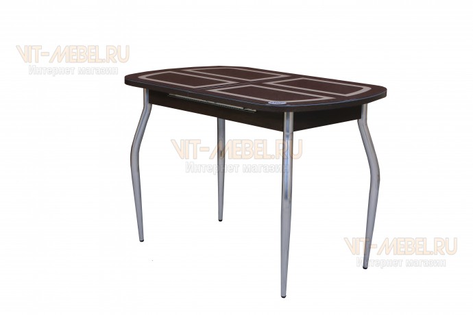 Обеденный стол Лидер, раздвижной, венге/стекло Обеденный стол Лидер, раздвижной, венге/стекло