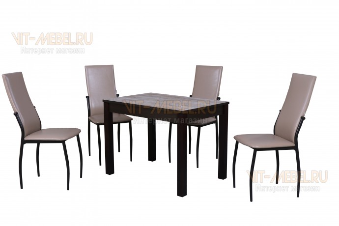 Обеденная группа Буони, стулья Лея, дуб Аляска Обеденная группа Буони, стулья Лея, дуб Аляска