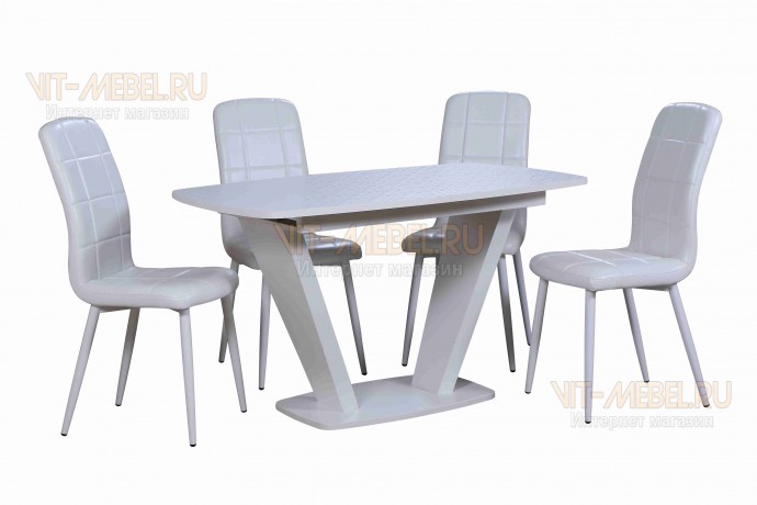 Обеденная группа Вегас, стулья Престиж, белый Обеденная группа Вегас, стулья Престиж, белый