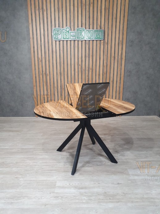 Стол Хилтон круглый (инд.дер./черный) Стол Хилтон круглый (инд.дер./черный)