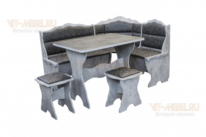 Кухонный уголок Комфорт 1(цемент/Туксон грей ) Кухонный уголок Комфорт 1(цемент/Туксон грей )