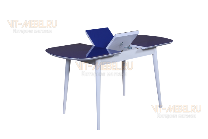Обеденная группа Премиум, стулья Престиж (Белый/Синий) Обеденная группа Премиум, стулья Престиж (Белый/Синий)