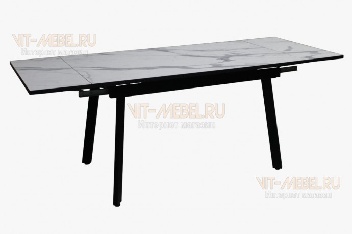 Обеденный стол Даллас(Статуарио/Черный) Обеденный стол Даллас(Статуарио/Черный)