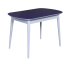 Обеденный стол Премиум, раздвижной(белый/синий)