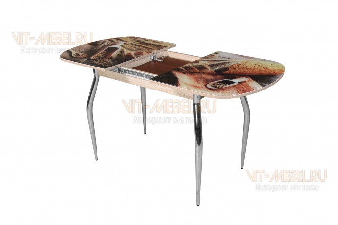 Обеденный стол Лидер, раздвижной, фотопечать Обеденный стол Лидер, раздвижной, фотопечать