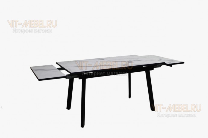 Обеденный стол Даллас(Статуарио/Черный) Обеденный стол Даллас(Статуарио/Черный)