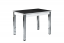 Обеденный стол Буони 3, поворотно-откидной, стекло, черный/белый-VIT-Мебель