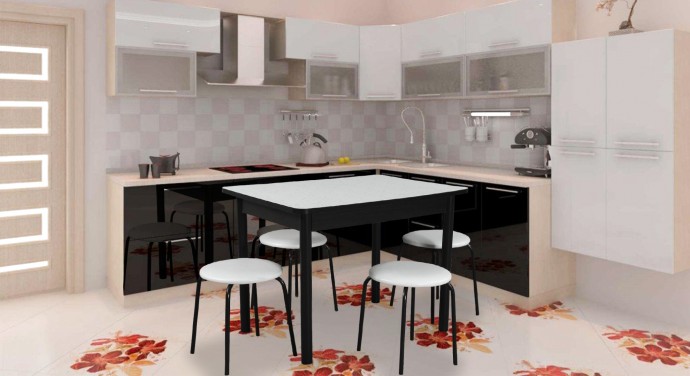 Обеденная группа Дебют, табуреты Эконом, светлый Обеденная группа Дебют, табуреты Эконом, светлый